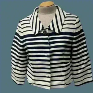 Brooks brothers 346 navy white blazer size 10 NWOT